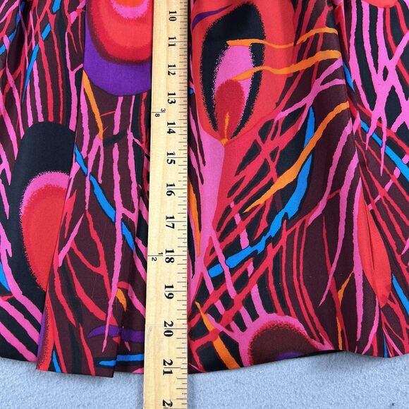 Milly Of New York Skirt Women’s 2 Multicolor Peacock Feather Pleated Knee Length - Picture 7 of 16